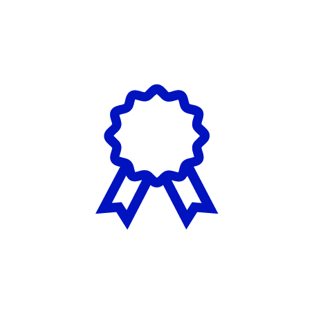 Picto certification bleu foncé