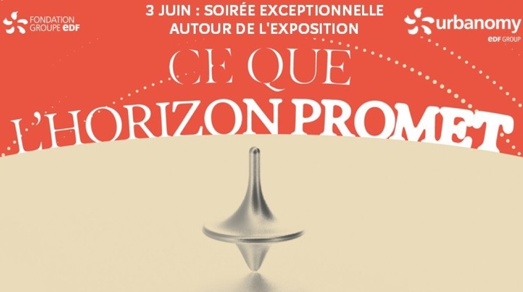 Visuel pour la soirée d'Urbanomy "Que nous promet l'horizon ?", le mardi 3 juin 2025 à la Fondation groupe EDF