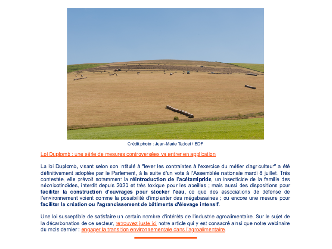 3ème page de la newsletter Urbanomy de juillet 2025