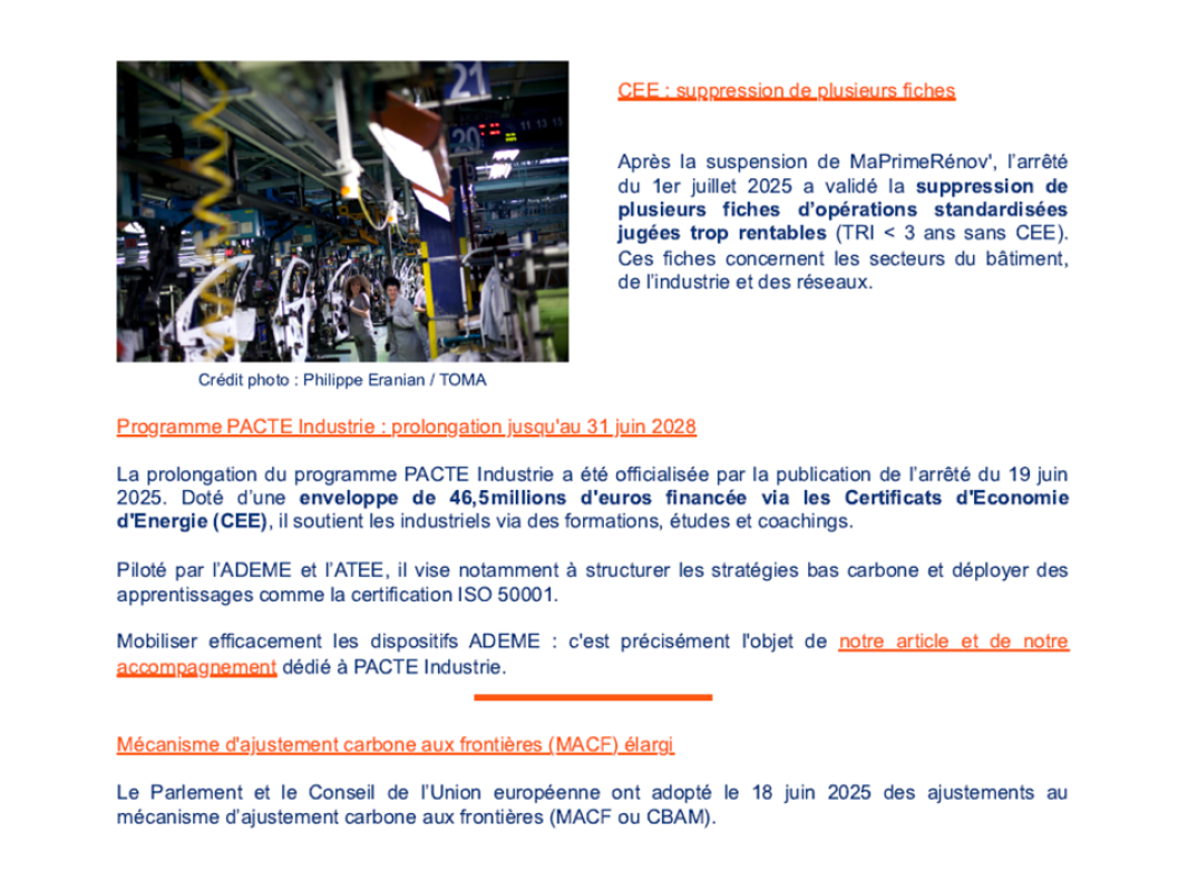 5ème page de la newsletter Urbanomy de juillet 2025