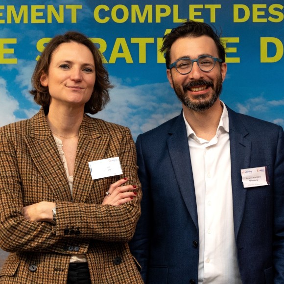 Lucie Raty et Benjamin Mousseau, directrice générale déléguée et directeur général d'Urbanomy, aux Climate Talks 2025